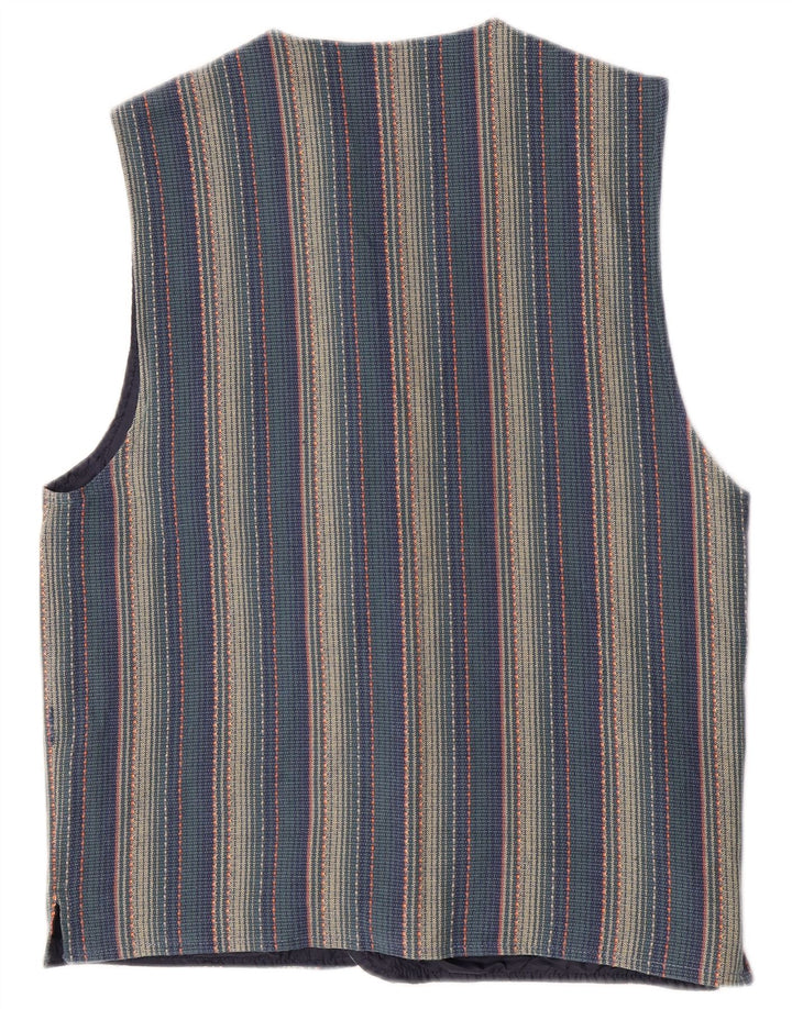 Gilet da uomo Cartouche UK 38 Cotone a righe blu medio