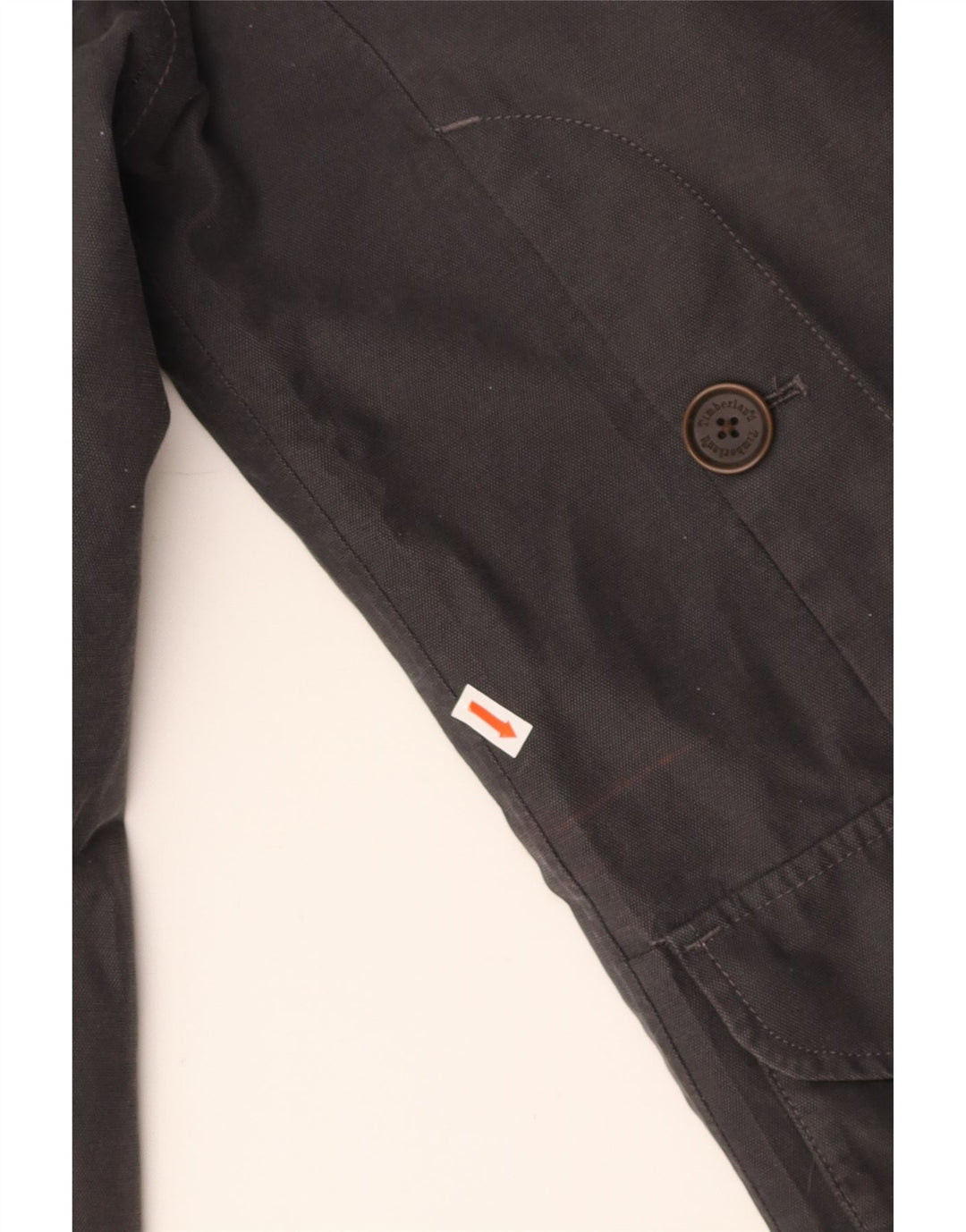 TIMBERLAND Mens Windbreaker Jacket UK 36 Small Grey Cotton