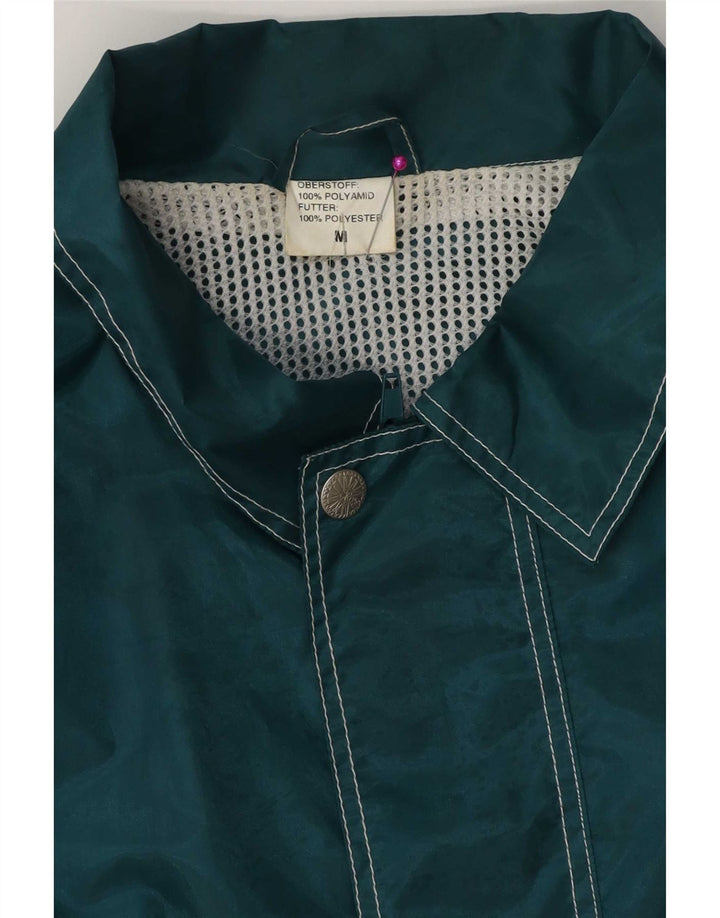 Giacca antipioggia dal taglio ampio con grafica vintage da uomo UK 38 Poliammide verde medio