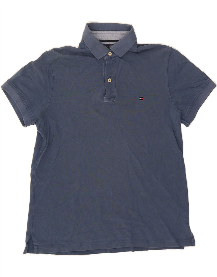 TOMMY HILFIGER Mens Polo Shirt Small Navy Blue Cotton Vintage Tommy Hilfiger and Second-Hand Tommy Hilfiger from Messina Hembry 
