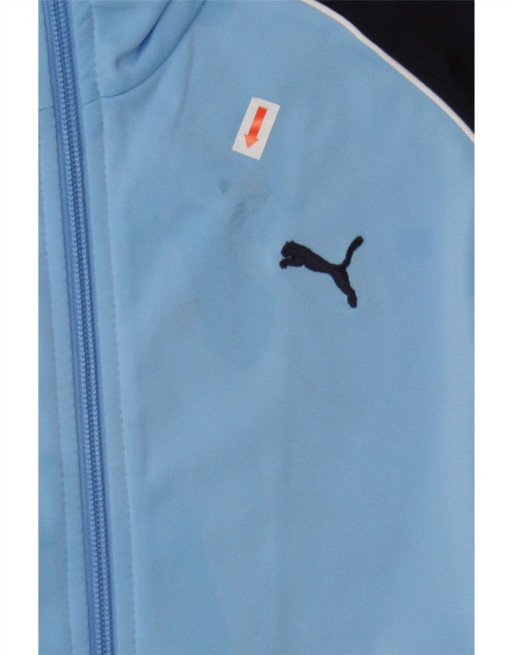 PUMA Boys Tracksuit Top Jacket 11-12 Years  Blue Colourblock Polyester Vintage Puma and Second-Hand Puma from Messina Hembry 