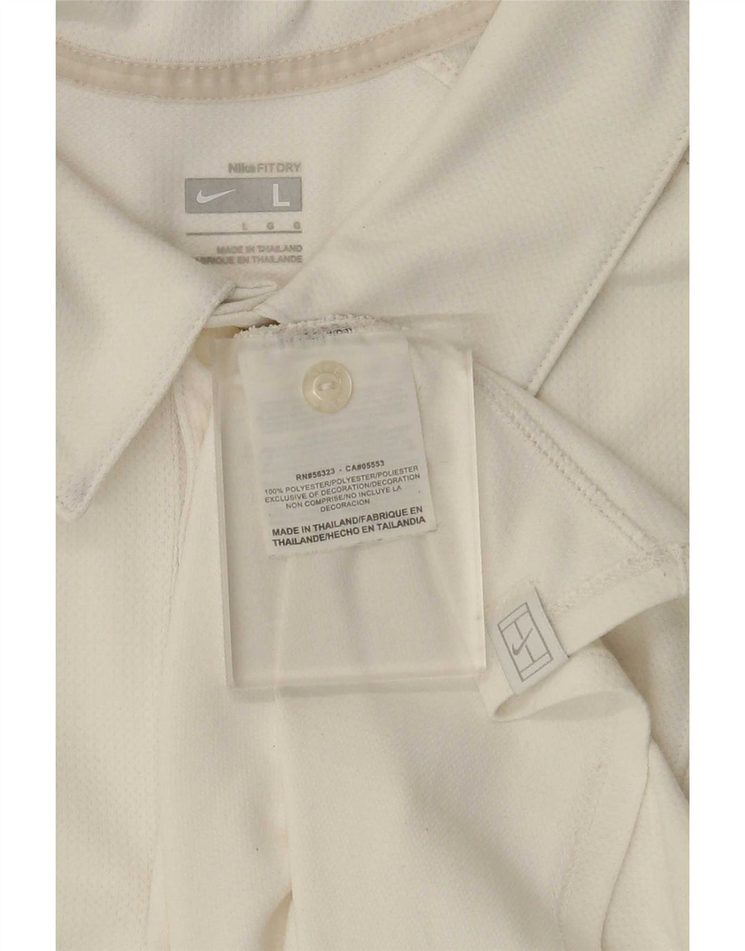 Polo Nike da uomo grande in poliestere color block bianco