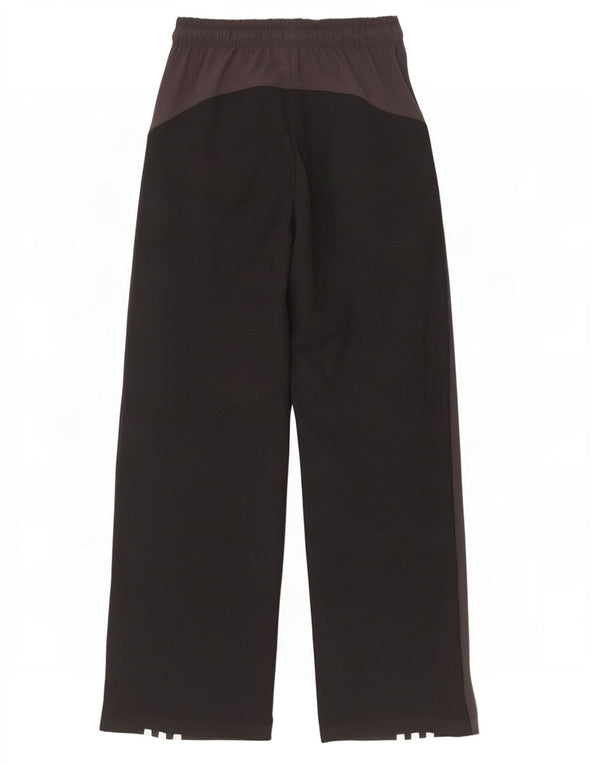 Pantaloni da tuta da donna Adidas a gamba larga UK 4/6 XS poliestere nero