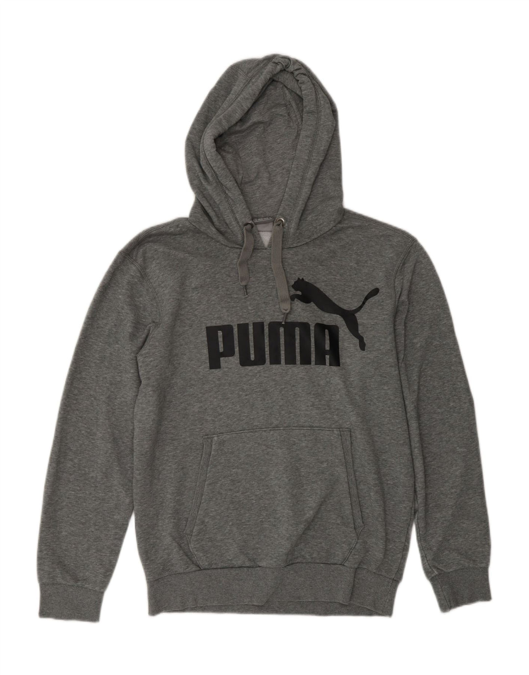 Felpa con cappuccio grafica da uomo PUMA piccola in poliestere chiazzato grigio