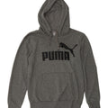 Felpa con cappuccio grafica da uomo PUMA piccola in poliestere chiazzato grigio