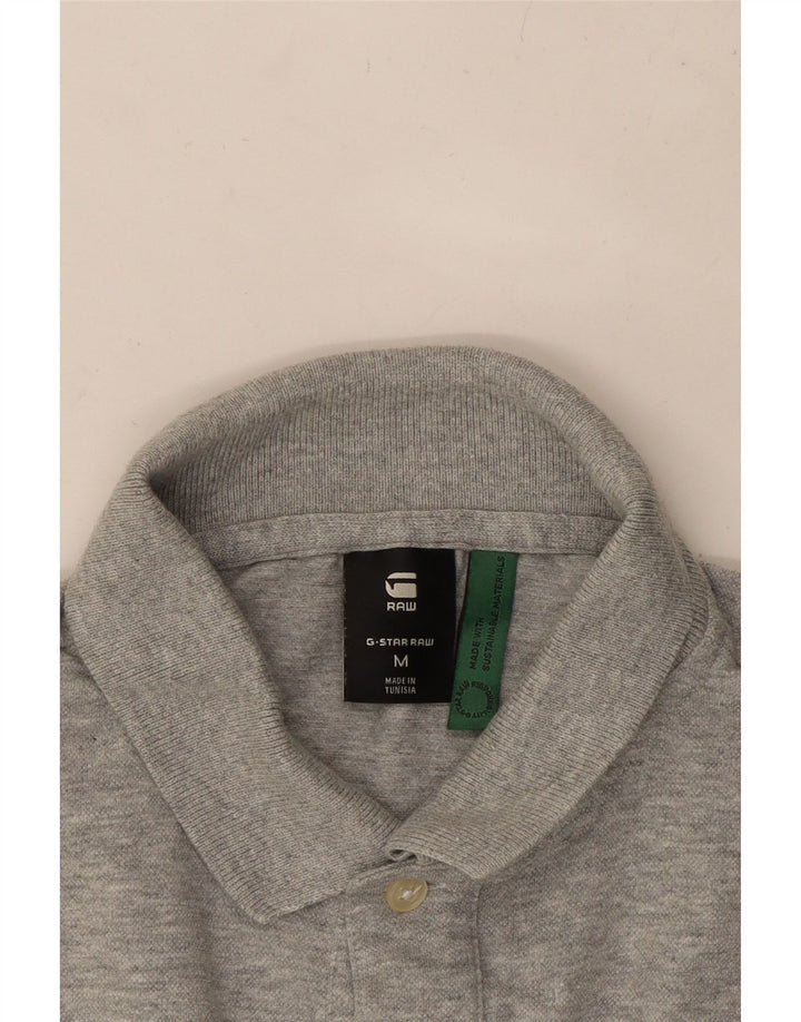 Polo da uomo G-STAR in cotone grigio medio