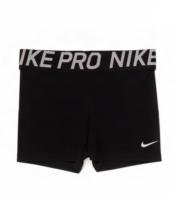 Pantaloncini sportivi grafici da donna Nike UK 8 piccoli poliestere nero