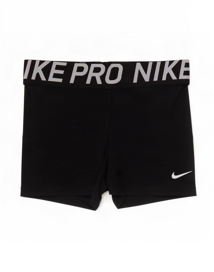 Pantaloncini sportivi grafici da donna Nike UK 8 piccoli poliestere nero
