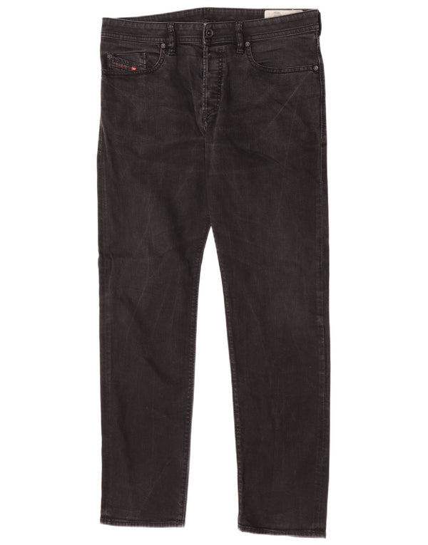 Diesel Uomo Buster Tapered Regular Slim Jeans W34 L32 Cotone Nero