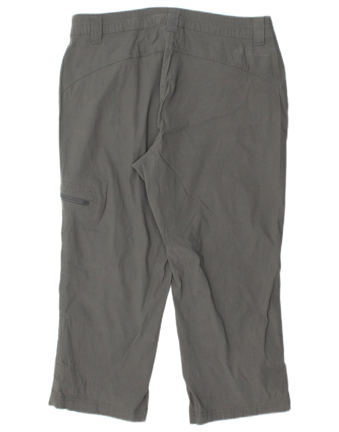Pantaloni capri dritti da donna EDDIE BAUER US 6 Medium W28 L20 Nylon grigio