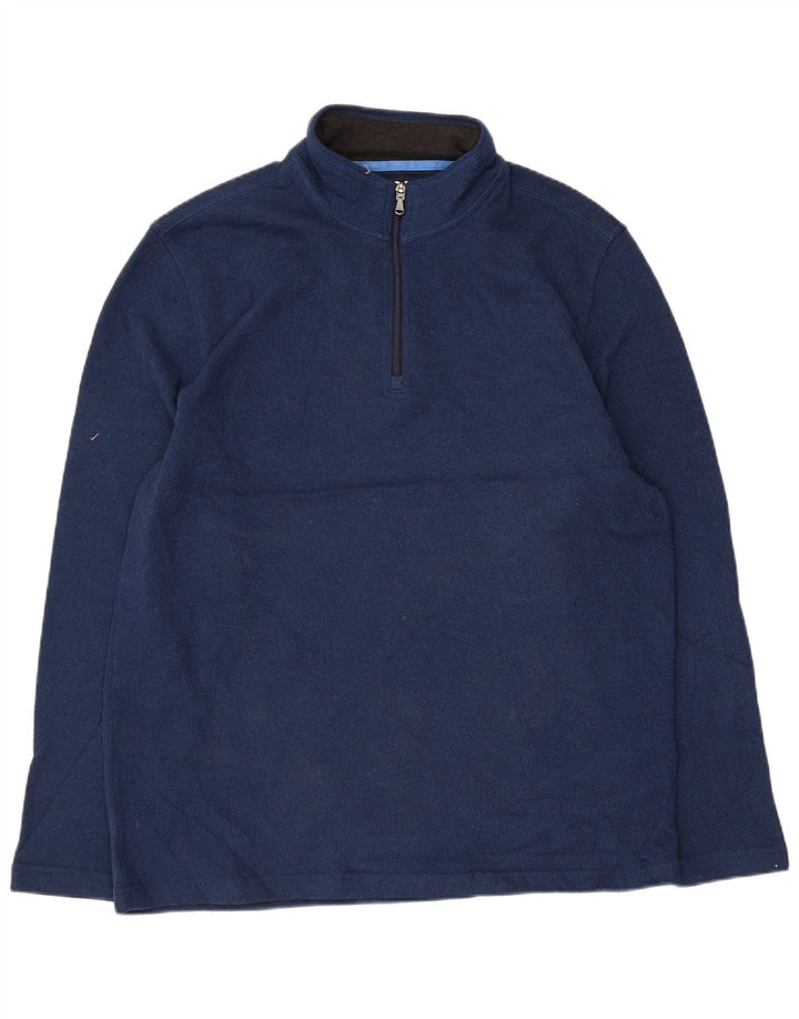 Felpa da uomo con collo con zip Izod, maglione XL, blu navy in poliestere