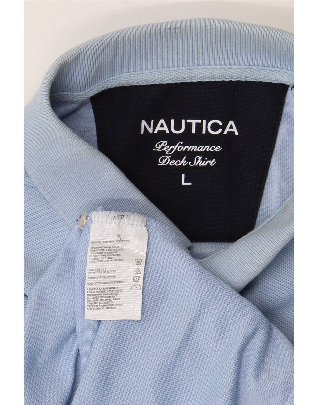 Polo da uomo Nautica grande in cotone blu