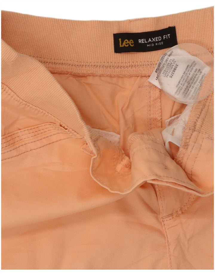 Pantaloncini cargo Lee da donna dalla vestibilità rilassata US 10 Large W32 in cotone arancione