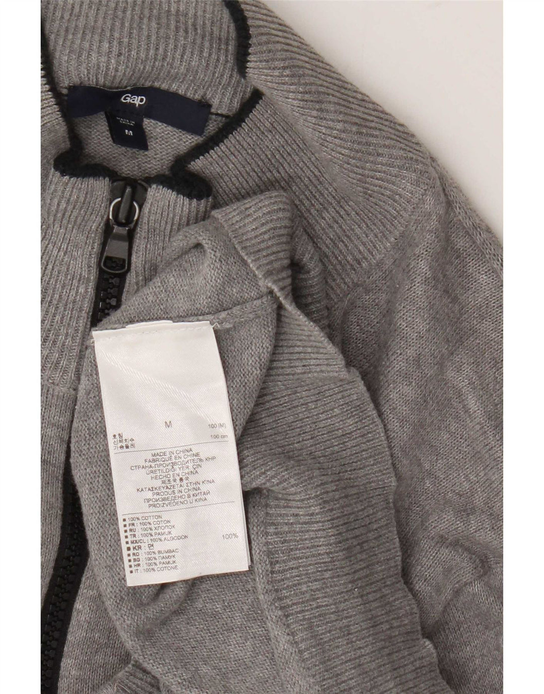 Maglione cardigan da uomo Gap in cotone grigio medio