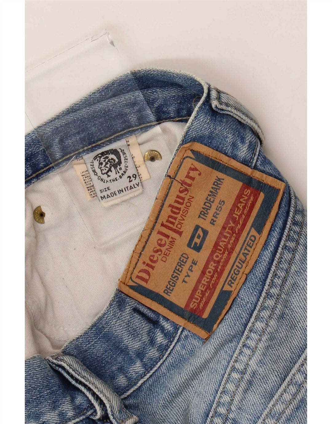 Jeans dritti da uomo Diesel W29 L30 cotone blu