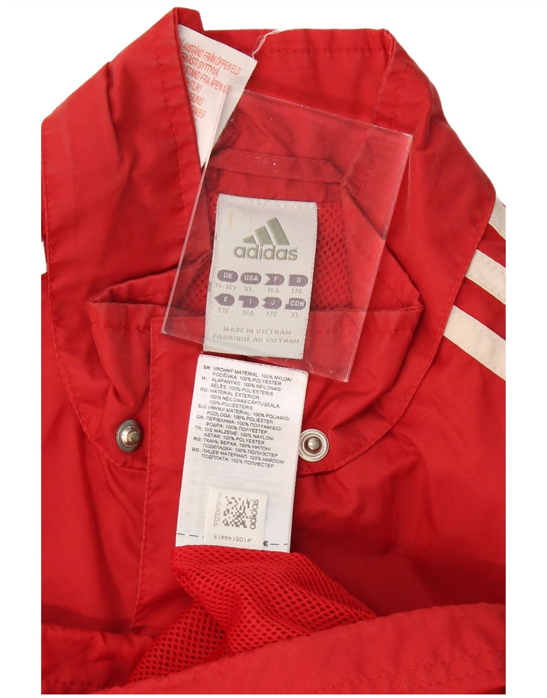 ADIDAS Boys Rain Jacket 15-16 Years Red