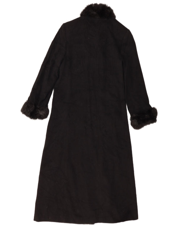 Soprabito lungo da donna Marks & Spencer UK 16 Large Black New Wool