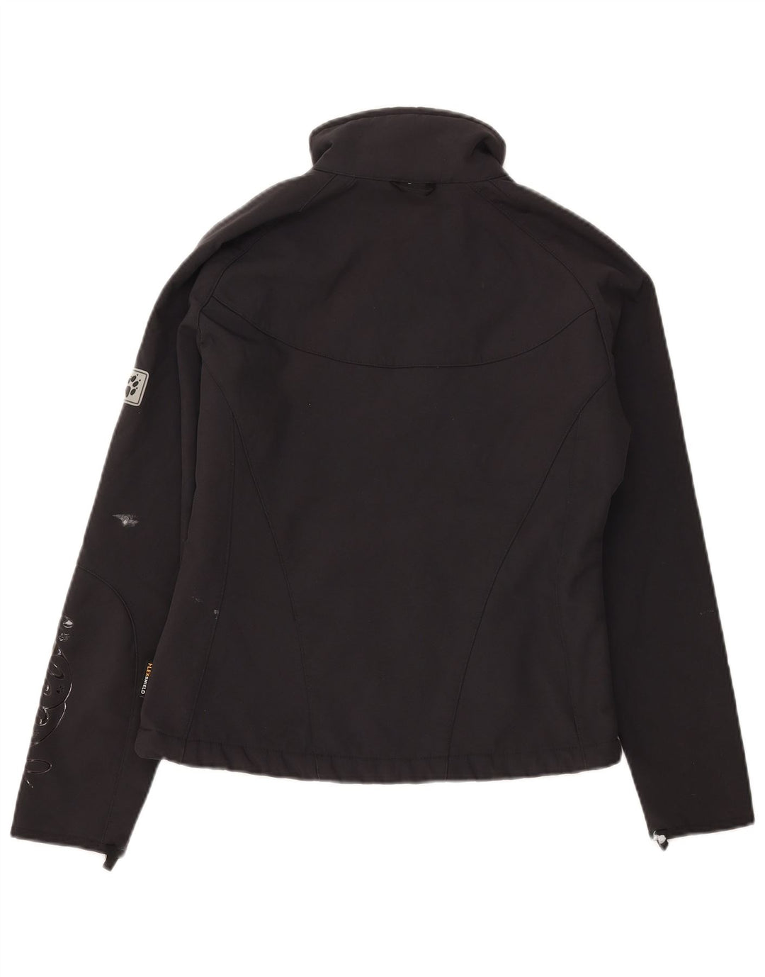 JACK WOLFSKIN Womens Graphic Windbreaker Jacket UK 10 Small Grey Polyester