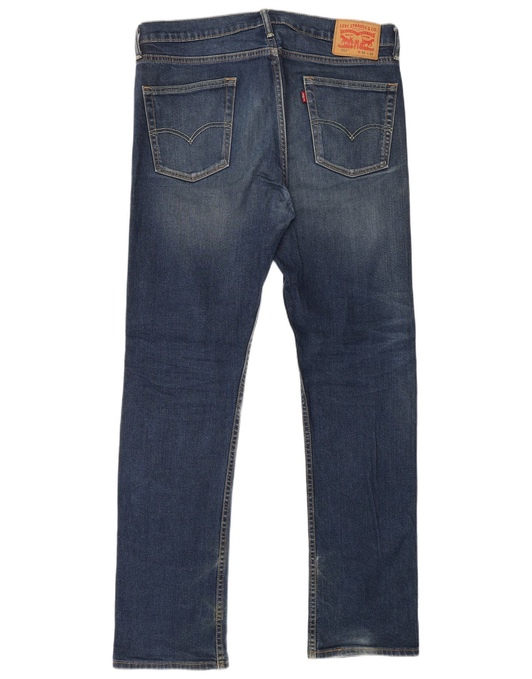 LEVI'S Jeans 513 slim dritti da uomo W34 L34 cotone blu