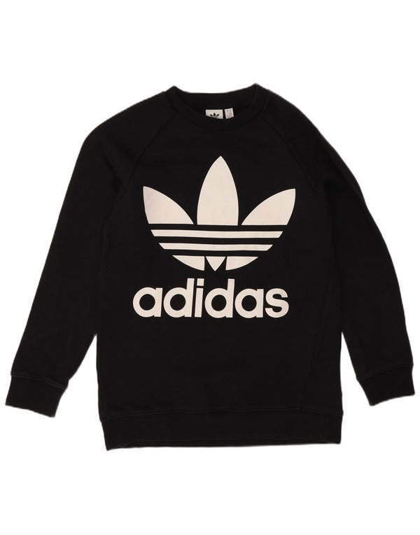 Felpa oversize grafica da donna Adidas UK 6 XS cotone nero