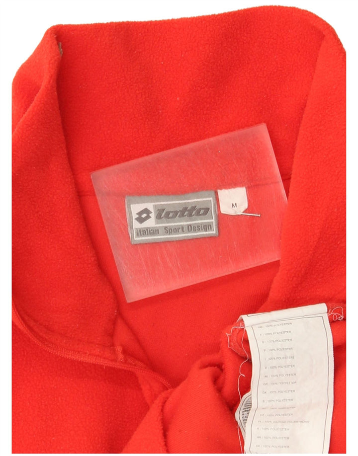 Maglione in pile da donna con collo e zip Lotto UK 12 medio rosso poliestere