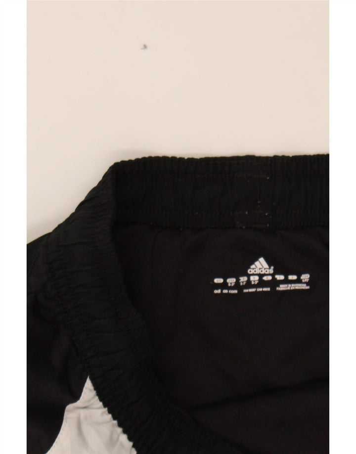 ADIDAS Womens Sport Shorts UK 10 Small  Black Colourblock Polyester Vintage Adidas and Second-Hand Adidas from Messina Hembry 