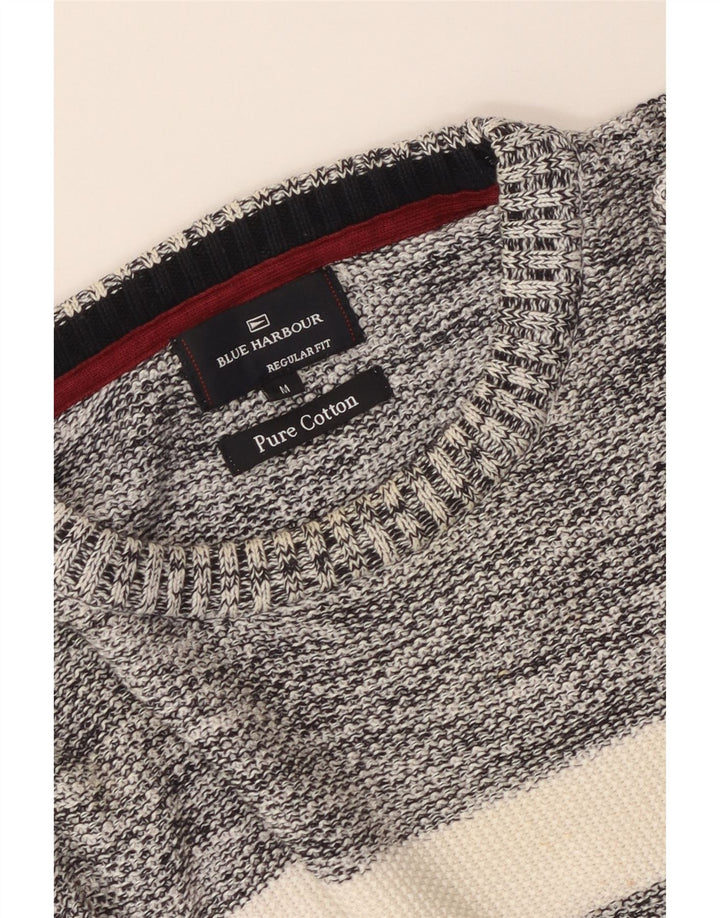 Maglione maglione girocollo da uomo Marks & Spencer color block medio blu navy