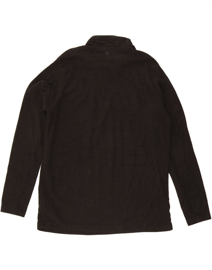 MOUNTAIN WAREHOUSE Mens Zip Neck Fleece Jumper 2XL Black Polyester Vintage Mountain Warehouse and Second-Hand Mountain Warehouse from Messina Hembry 