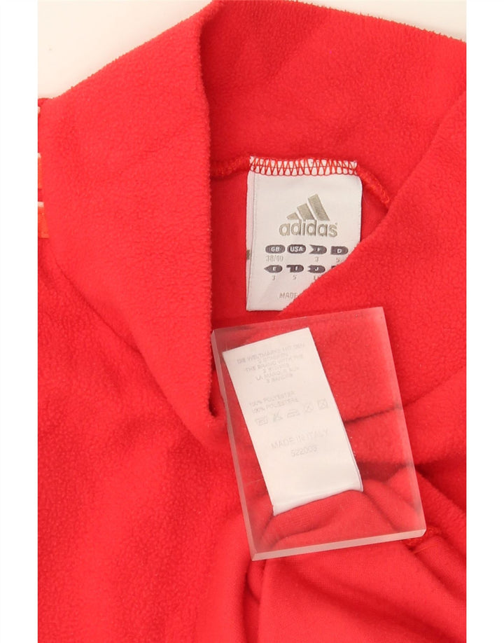 Maglione in pile da uomo Adidas UK 38/40 poliestere rosso medio