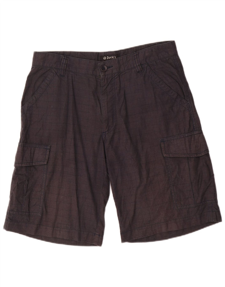 Pantaloncini cargo da uomo di Dack IT 50 Large W32 Cotone geometrico blu navy