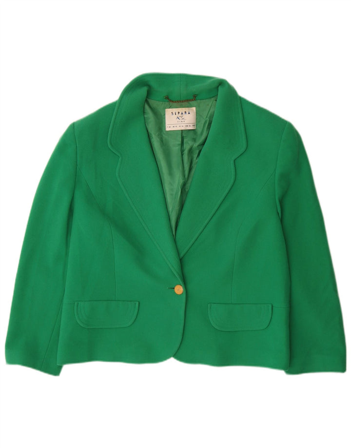 Giacca blazer da donna a 1 bottone Separa Fink UK 18 XL lana verde