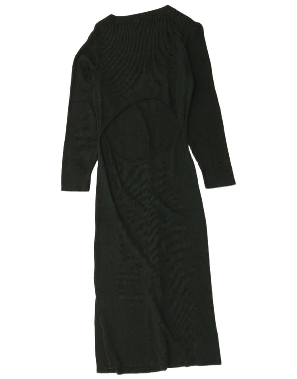Abito maglione a maniche lunghe da donna Superdry UK 16 Large Verde Viscosa