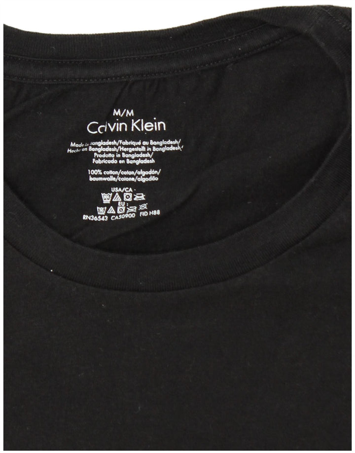 CALVIN KLEIN T-shirt da uomo Top medio cotone nero