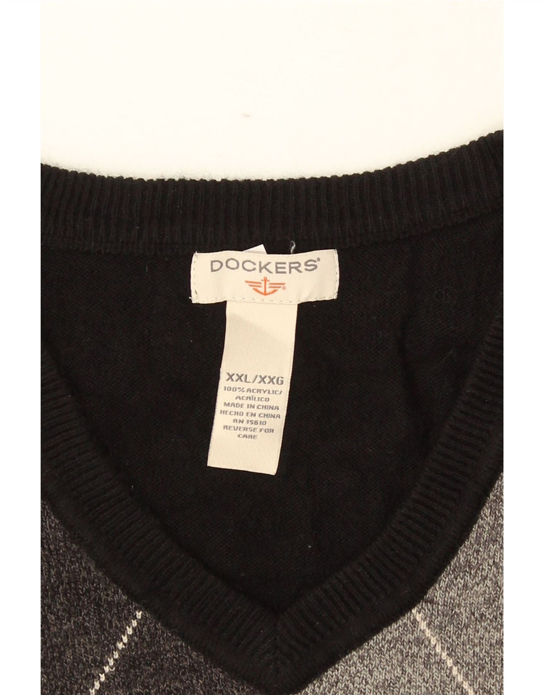 Canottiera da uomo Dockers 2XL Nero Argyle/Acrilico diamante