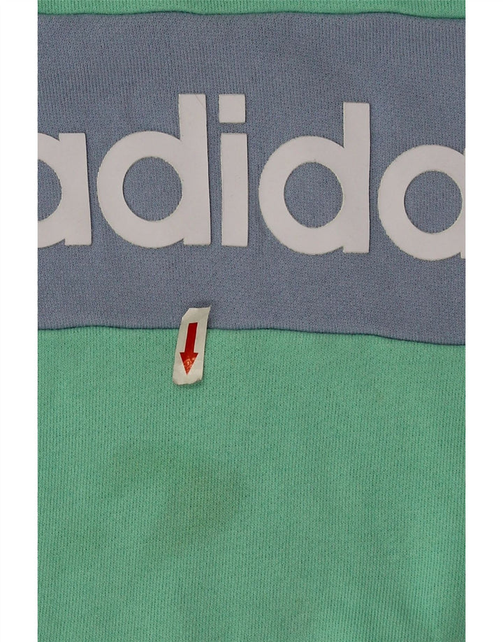 Felpa oversize da donna Adidas Jumper UK 12/14 Colorblock verde medio