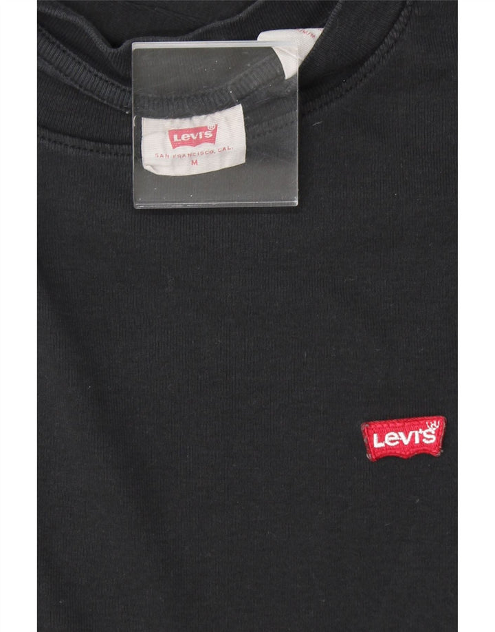 LEVI'S Womens Top Long Sleeve UK 12 Medium Black Vintage Levi's and Second-Hand Levi's from Messina Hembry 