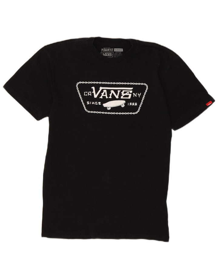 T-shirt grafica da uomo con vestibilità classica Vans, cotone medio nero