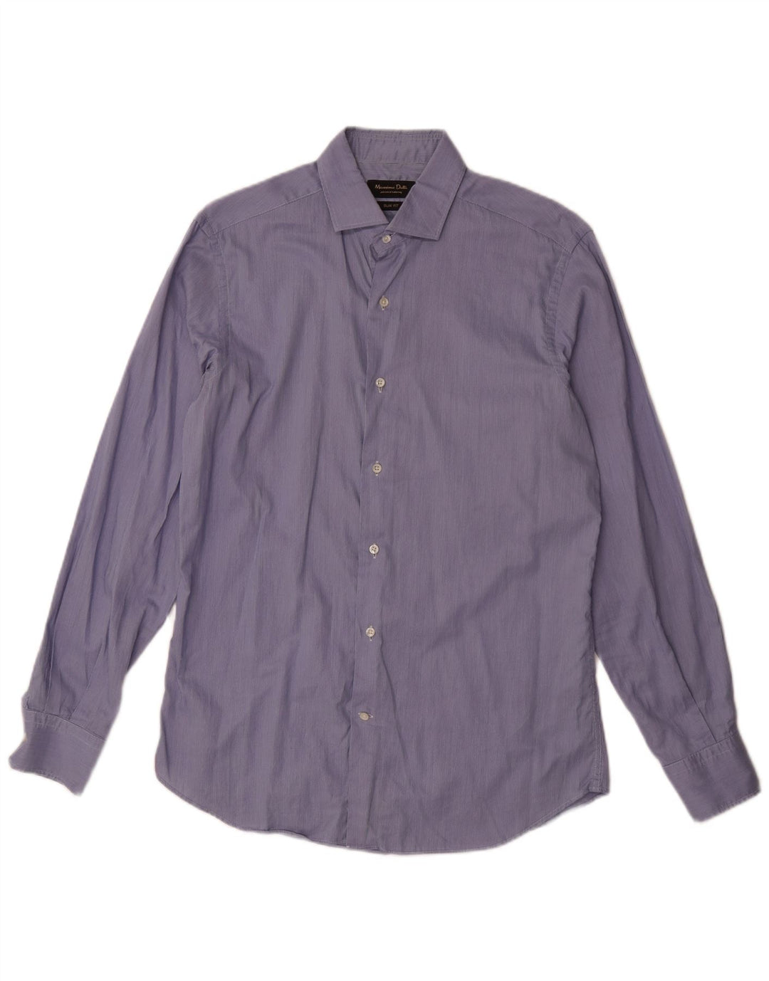 Camicia slim fit da uomo Massimo Dutti taglia 41 16 grande gessato blu