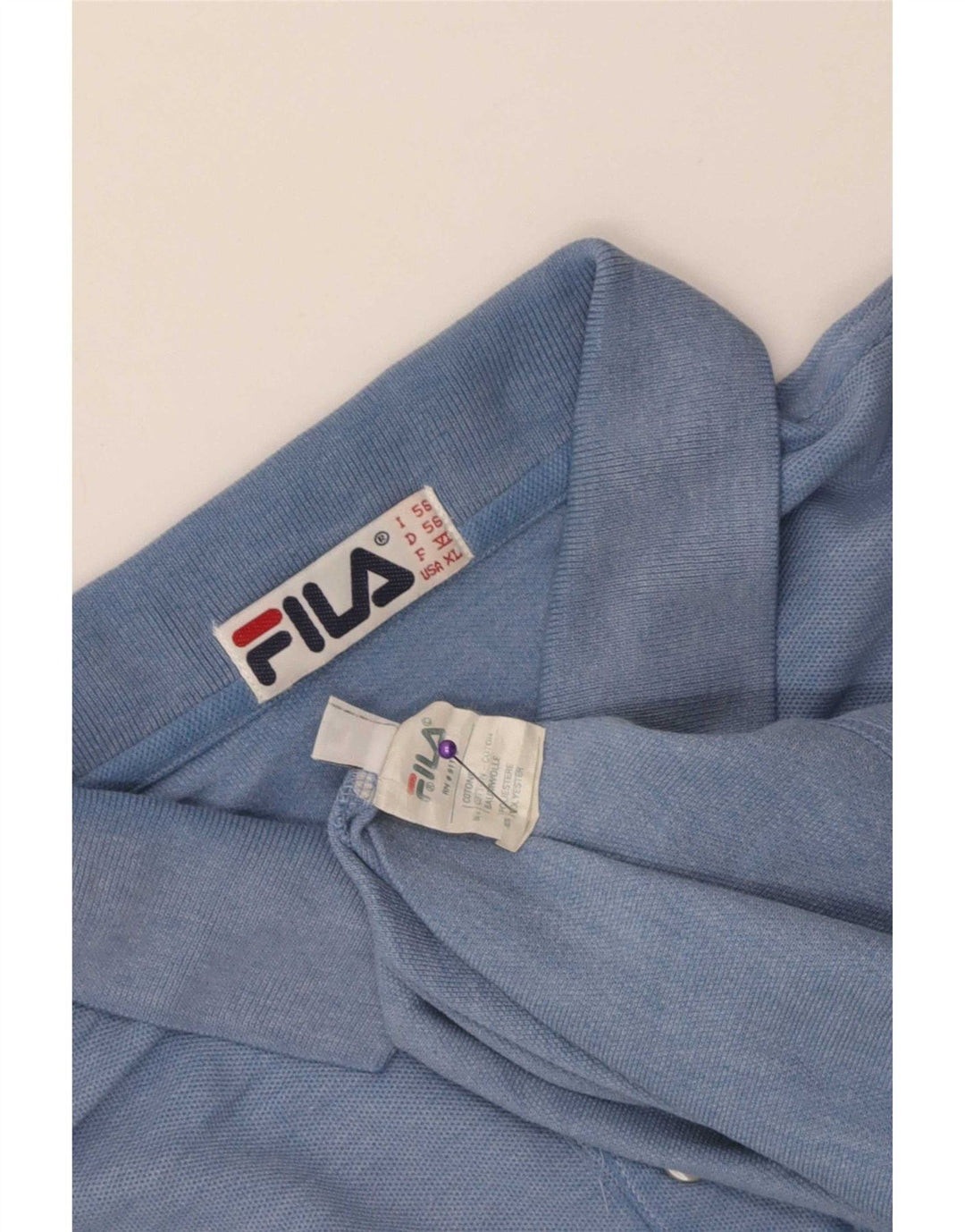Polo da uomo Fila XL in cotone blu