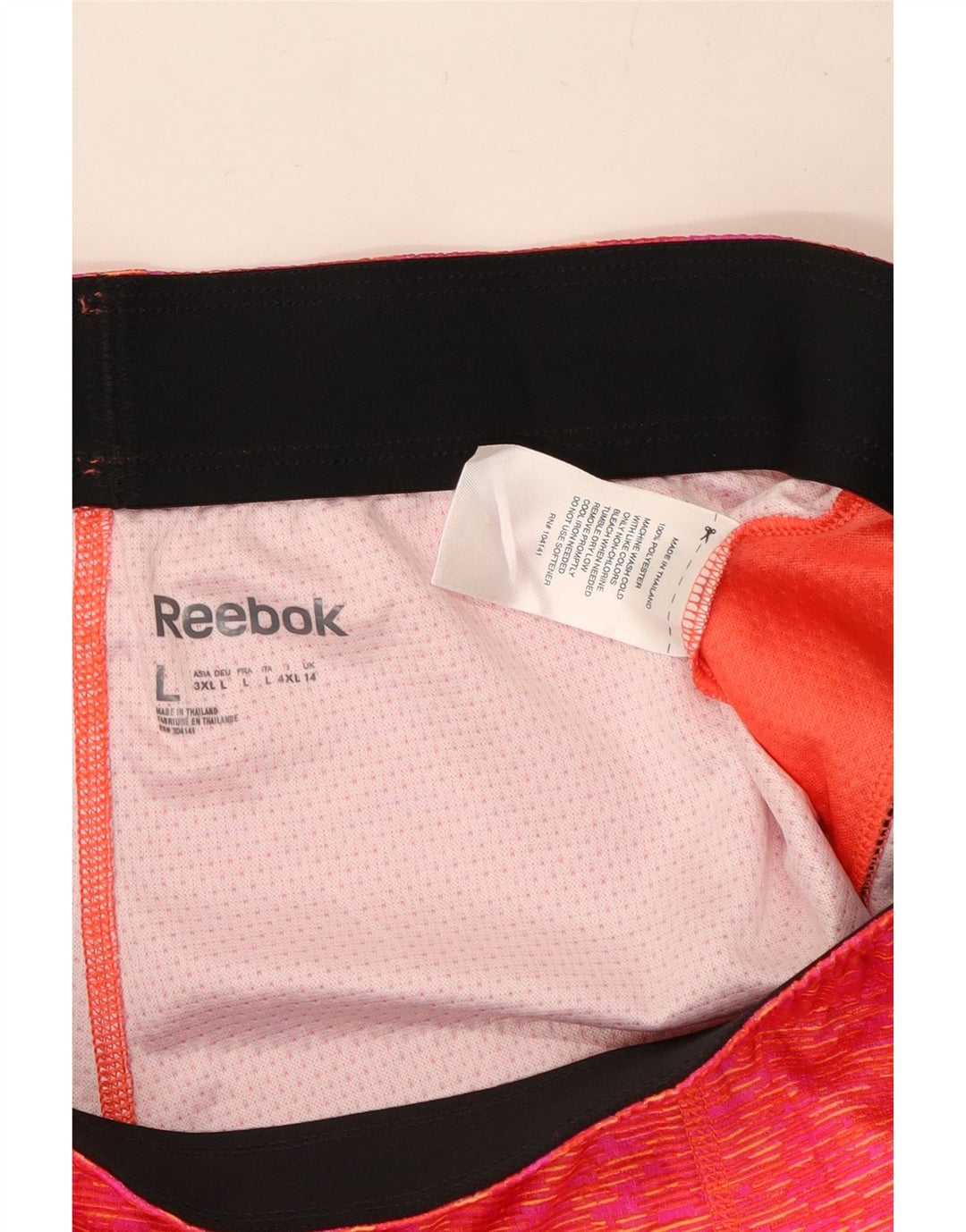 Pantaloncini sportivi Reebok da donna UK 14 Large Pink Flecked Poliestere
