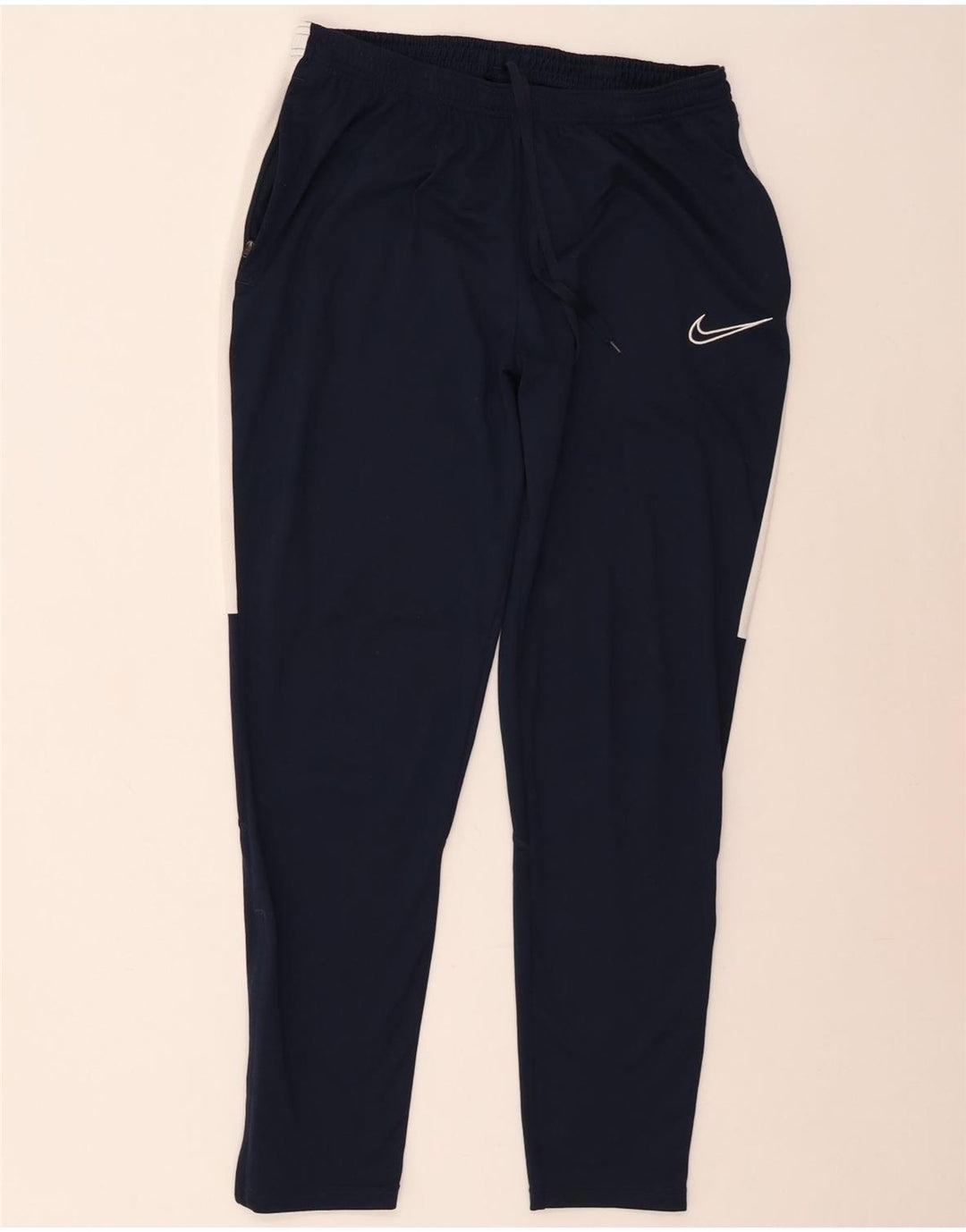 Pantaloni da tuta Nike Dri Fit da uomo, grandi, in poliestere color block blu navy
