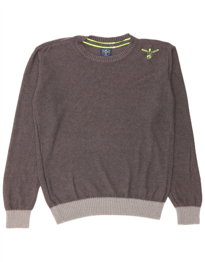 CHIEMSEE Maglione girocollo da uomo in cotone color block grigio medio