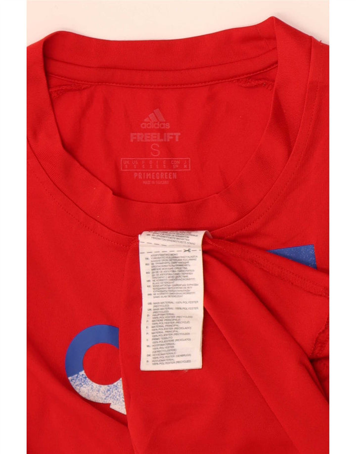 T-shirt grafica da uomo Adidas Top piccola rossa in poliestere