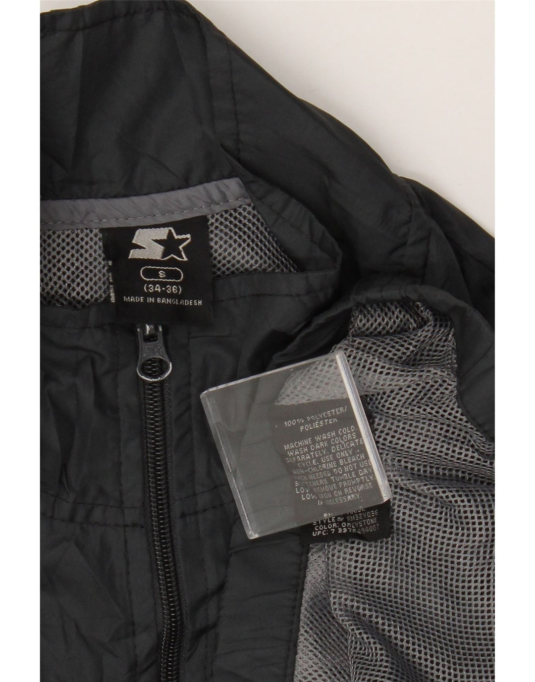 Giacca da tuta da uomo Starter UK 34/36 Small Poliestere color block grigio