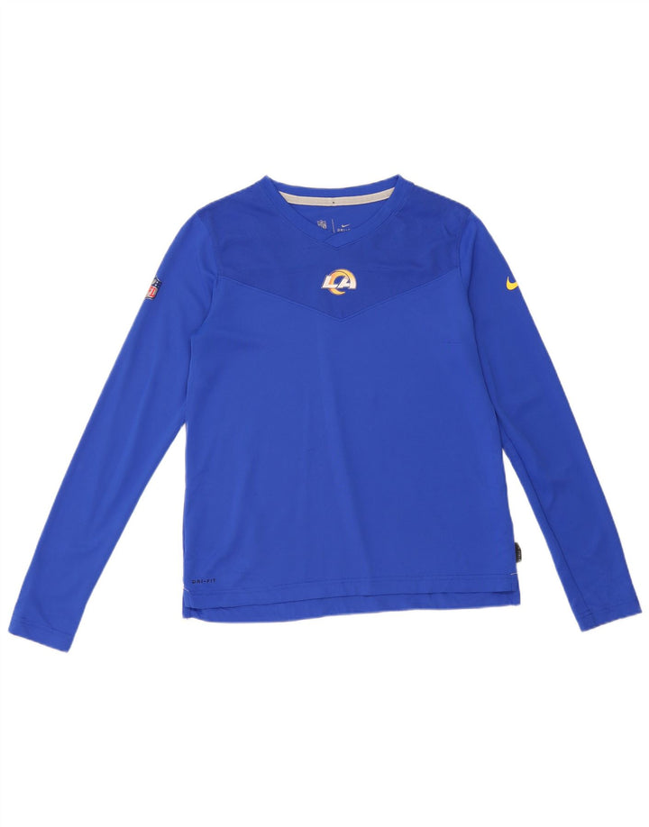Top manica lunga grafica Nike Los Angeles Rams da donna UK 10 piccola blu