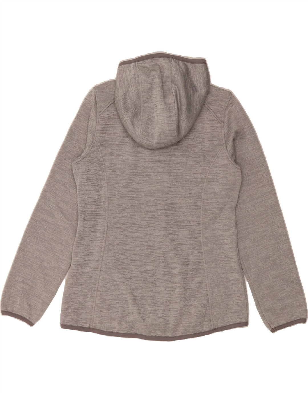 REEBOK Womens Zip Hoodie Sweater UK 10 Small Grey Colourblock Polyester Vintage Reebok and Second-Hand Reebok from Messina Hembry 