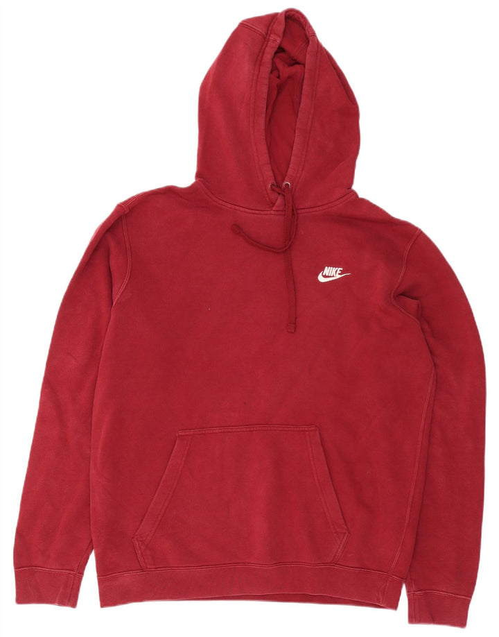 Maglia con cappuccio Nike da uomo in cotone bordeaux medio