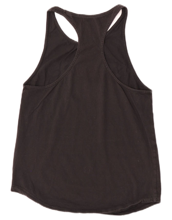 Canottiera grafica da donna Adidas UK 10 piccola in cotone nero