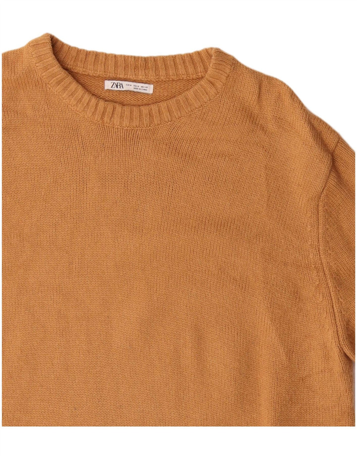 Maglione maglione girocollo da uomo Zara giallo medio