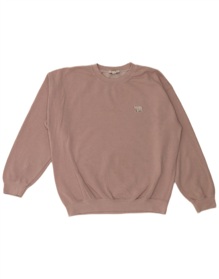 Topshop Felpa oversize da donna Maglione UK 16 Large Pink Poliestere